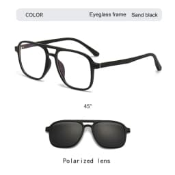 VICKY Flip-Up Magnetic Clip-On Polarized Sunglasses Customizable Prescription TR90 Myopia Hyperopia Reading Glasses TJ2193