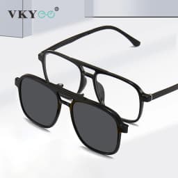 VICKY Flip-Up Magnetic Clip-On Polarized Sunglasses Customizable Prescription TR90 Myopia Hyperopia Reading Glasses TJ2193