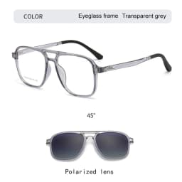 VICKY Flip-Up Magnetic Clip-On Polarized Sunglasses Customizable Prescription TR90 Myopia Hyperopia Reading Glasses TJ2193
