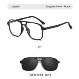 VICKY Flip-Up Magnetic Clip-On Polarized Sunglasses Customizable Prescription TR90 Myopia Hyperopia Reading Glasses TJ2193