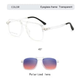 VICKY Flip-Up Magnetic Clip-On Polarized Sunglasses Customizable Prescription TR90 Myopia Hyperopia Reading Glasses TJ2193