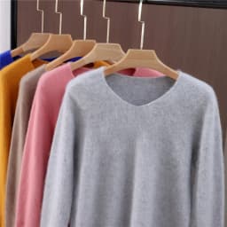 Autumn And Winter New High-End Female Mink Cashmere Sweater Solid Color Long-Sleeved Wool Knit Bottoming Sweater Loose Top