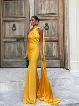 Elegant Women's Satin Ribbon Halter Long Dress Sexy Sleeveless Backless Maxi Dresses Wedding Guest Evening Party Gown Green Blue