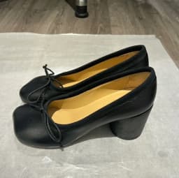 Bowknot Chunky Heel Mary Jane Shoes Women Round Heel Leather Shallow Women Pumps Fashion Heels for Women Brand Ballet Shoes