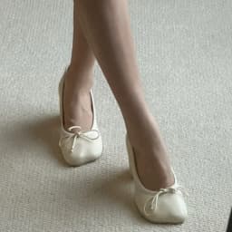 Bowknot Chunky Heel Mary Jane Shoes Women Round Heel Leather Shallow Women Pumps Fashion Heels for Women Brand Ballet Shoes