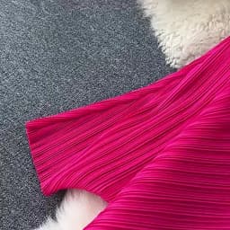 Miyake Tassel Patchwok Color Block Dress for Women Pleated Batwing Sleeve Mid-calf Dresses Fashion Female 2025 Summer
