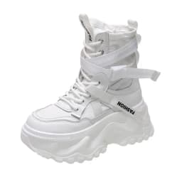 New Platform Sneakers Women Cross Lace Up Light Casual Shoes Fashion Designer Vulcanized Shoes Casual Brand Ladies Short Boots