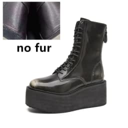 Women's Ankle Boots and Booties Non-slip Thick-soled Fall and Winter Women Boots Retro Height Enhancer Female Motorcycle Boots