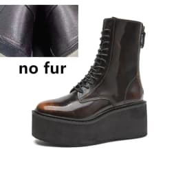 Women's Ankle Boots and Booties Non-slip Thick-soled Fall and Winter Women Boots Retro Height Enhancer Female Motorcycle Boots