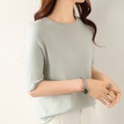 WinvyNee Women Worsted Wool Crew Neck Short Sleeve Pullover Spring Autumn Everyday Knit Basic Garment Soft Casual Wear A1757009