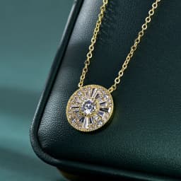 Lnngy Certified 5mm Moissanite Diamond Necklace Niche Light Luxury Round Shape Pendant Necklace for Women ExquisiteBirthday Gift