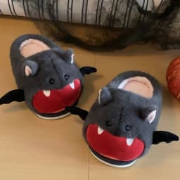 New Grumpy Bat Slippers Fuzzy Winter Shoes for Women Warm Furry Mules Home Slipper Woman Brand Animal Room Shoes Gift Slippers