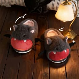 New Grumpy Bat Slippers Fuzzy Winter Shoes for Women Warm Furry Mules Home Slipper Woman Brand Animal Room Shoes Gift Slippers