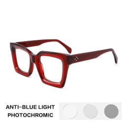 Gatenac Handmade Reading Glasses Women Photochromic Anti Blue Light Prescription Glasses Frame Men Myopia Progressive Eyewear