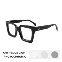 Gatenac Handmade Reading Glasses Women Photochromic Anti Blue Light Prescription Glasses Frame Men Myopia Progressive Eyewear