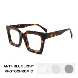 Gatenac Handmade Reading Glasses Women Photochromic Anti Blue Light Prescription Glasses Frame Men Myopia Progressive Eyewear