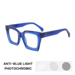 Gatenac Handmade Reading Glasses Women Photochromic Anti Blue Light Prescription Glasses Frame Men Myopia Progressive Eyewear