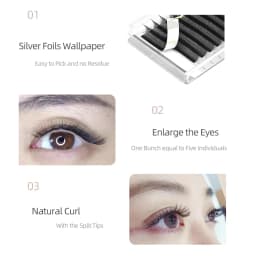 NAGARAKU EU Local Delivery 5 Cases W Shape Bloom 3D 4D 5D Premade Fans Eyelash Extensions Natural Soft Light Full Dense