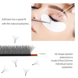 NAGARAKU EU Local Delivery 5 Cases W Shape Bloom 3D 4D 5D Premade Fans Eyelash Extensions Natural Soft Light Full Dense
