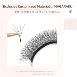 NAGARAKU EU Local Delivery 5 Cases W Shape Bloom 3D 4D 5D Premade Fans Eyelash Extensions Natural Soft Light Full Dense