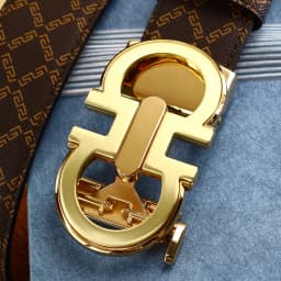 Men's Belt with Alloy Automatic Buckle for Jeans Business Pants Accessory Perfect Gift for Husband Father