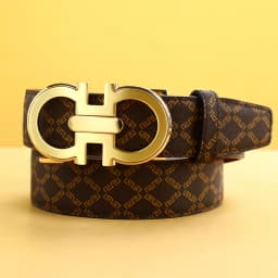 Men's Belt with Alloy Automatic Buckle for Jeans Business Pants Accessory Perfect Gift for Husband Father