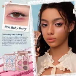 Flowerknows 6 Color Eye Shadow Palette Shell's Jewel Matte Pearl Metallic Glitter Eyeshadow Makeup Long-Wearing for Eyes