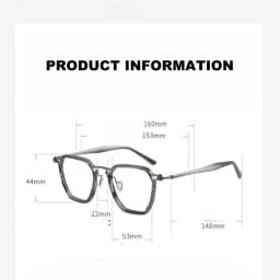 160mm Large Face Frame Retro Polygonal Men's Glasses Frame Wide Face Plate Titanium Large Frame Optical Prescription Frame M5867