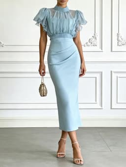 Fashion See through Mesh Lace-Up Top Spaghetti Strap Maxi Dress Two-Piece Set Women's Summer Slim Elegant Outfit for Streetwear