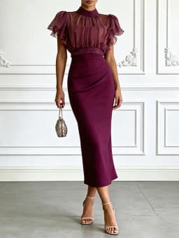 Fashion See through Mesh Lace-Up Top Spaghetti Strap Maxi Dress Two-Piece Set Women's Summer Slim Elegant Outfit for Streetwear
