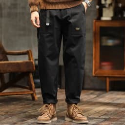 Men's Loose Profile Pants American Vintage Trousers For Men High Waist Army Green Men's Casual Pants Cargo Trousers Male