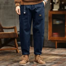 Men's Loose Profile Pants American Vintage Trousers For Men High Waist Army Green Men's Casual Pants Cargo Trousers Male