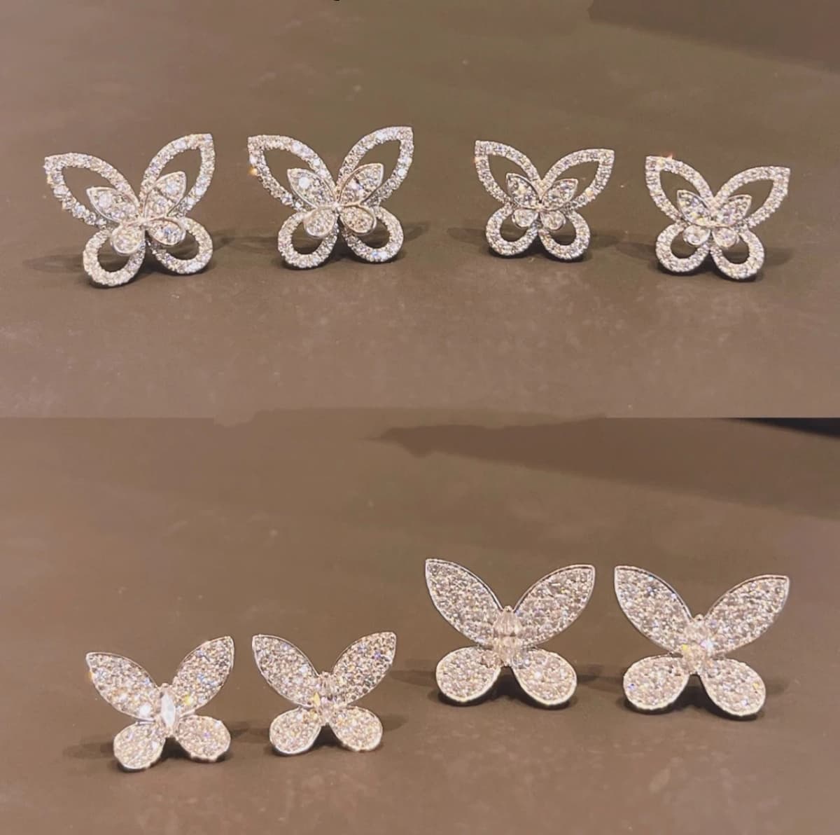 Luxury The 925 Silver Women's Jewelry Collection Includes Classic Butterfly Earrings, Butterfly, and Butterfly Holiday Gift