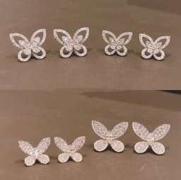 Luxury The 925 Silver Women's Jewelry Collection Includes Classic Butterfly Earrings, Butterfly, and Butterfly Holiday Gift