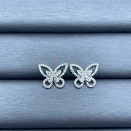 Luxury The 925 Silver Women's Jewelry Collection Includes Classic Butterfly Earrings, Butterfly, and Butterfly Holiday Gift
