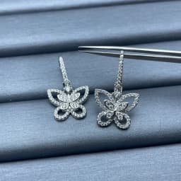 Luxury The 925 Silver Women's Jewelry Collection Includes Classic Butterfly Earrings, Butterfly, and Butterfly Holiday Gift