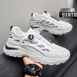 Rotate the Button Men Summer Breathable Sneakers 2026 Versatile Dad Shoes New Student Casual Footwear