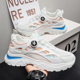 Rotate the Button Men Summer Breathable Sneakers 2026 Versatile Dad Shoes New Student Casual Footwear
