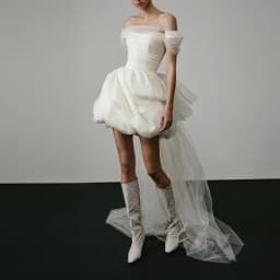 New Elegant Lightweight Wedding Dresses for Women White Sexy Bridal Mini Dress with Mesh Trailing Bridal Luxury Party Vestidos