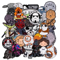 50pcs Mix Wholesale Enamel Pins Set Brooches for Backpacks Cartoon Movie Badges for Fans