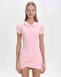 GACVGA Short Sleeve Zipper Sports Bodysuit Women Rompers Summer Casual Draped Ruched Slim Fit Fitness Bodysuits Female