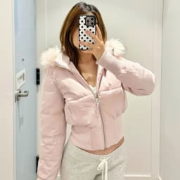 Y2K Retro Slim Women's Autumn and Winter Title Seamed Cotton Jacket Faux Fur Collar Long Sleeve Jacket 2025 New Jacket