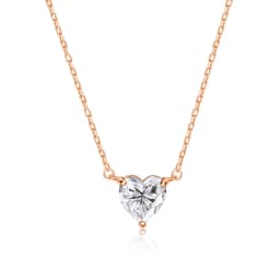 Smyoue 1CT 2CT 3CT Heart Cut Certified Moissanite Necklace for Women 18k Gold Plated Jewelry Sterling Silver S925 Pendant Chain