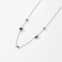 MODIAN 925 Sterling Silver Rainbow Colorful Zirconia Pendant Necklace Shiny Geometric Chain Neck For Women Party Jewelry Gift