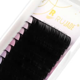 RUJADE 5 Trays 5-25mm Volume Individual Eyelash Extension Matte Black 0.03 0.05 0.07 Cashmere Lash Tray Supplies Soft Silk Lash