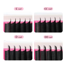 RUJADE 5 Trays 5-25mm Volume Individual Eyelash Extension Matte Black 0.03 0.05 0.07 Cashmere Lash Tray Supplies Soft Silk Lash