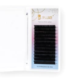RUJADE 5 Trays 5-25mm Volume Individual Eyelash Extension Matte Black 0.03 0.05 0.07 Cashmere Lash Tray Supplies Soft Silk Lash