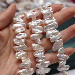 8x16mm5A Flawless Natural Freshwater Baroque White Pipa Isolated Bead Women Gift Jewelry Make DIY Necklace Bracelet Accessories