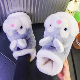 2025 Women's Winter Warm Shoes Plush Lining Indoor Slippers Couples Platform Heel High Top Snow Boots Female Male Home Slipper