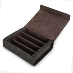 Retro Genuine Leather 2/3/4/6/8 Grids Eyeglasses Storage Box Sunglasses Glasses Display Case Family Travel Sunglasses Organizer